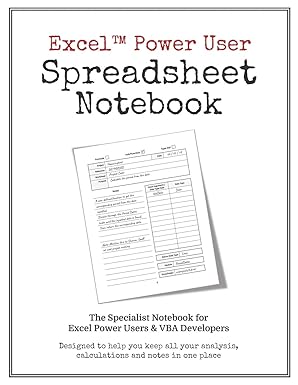 excel power user spreadsheet notebook keep your excel formulas and vba work organized in one easy to use