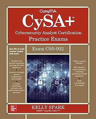 comptia cysa+ cybersecurity analyst certification practice exams 1st edition sparks 1260473635, 978-1260473636