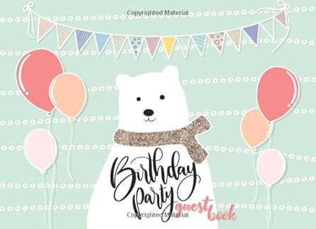 birthday party guest book first baby birthday anniversary party sign in advice wishes 1st edition little