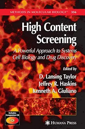 high content screening 1st edition d lansing taylor 1588297314, 978-1588297310
