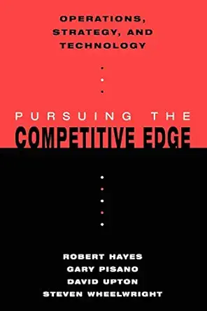 operations strategy and technology pursuing the competitive edge 1st edition robert h hayes ,gary p pisano