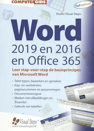 computergids word 2019 2016 en office 365 1st edition studio visual steps 9059055950, 978-9059055957