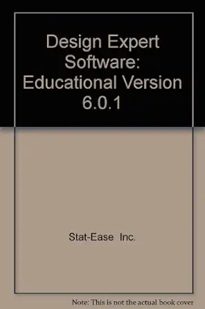 design expert software educational version 6 0 1 1st edition inc stat ease 0471394114, 978-0471394112