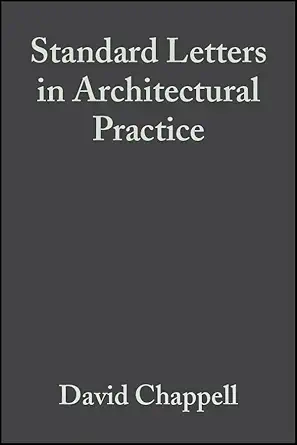 standard letters in architectural practice with cd 1st edition david chappell 1405115564, 978-1405115568