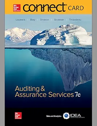 connect access card for auditing and assurance services 1st edition timothy louwers ,allen blay ,david