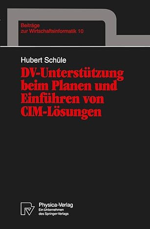 dv untersta 1/4tzung beim planen und einfa 1/4hren von cim la sungen 1st edition hubert scha 1/4le
