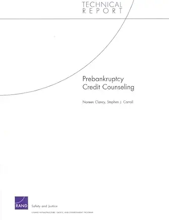 prebankruptcy credit counseling 1st edition noreen clancy 083304205x, 978-0833042057