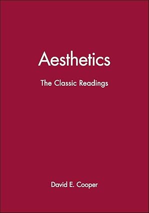 aesthetics the classic readings 1st edition david e cooper 0631195688, 978-0631195689