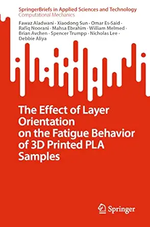 the effect of layer orientation on the fatigue behavior of 3d printed pla samples 1st edition fawaz aladwani