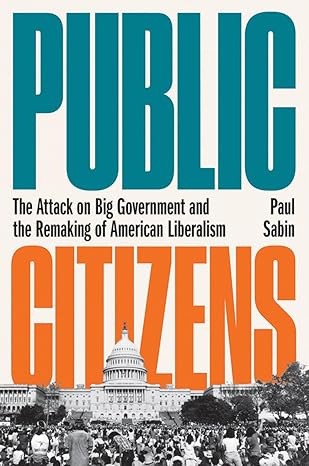 public citizens the attack on big government and the remaking of american liberalism 1st edition paul sabin