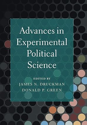advances in experimental political science 1st edition james n druckman ,donald p green 1108745881,