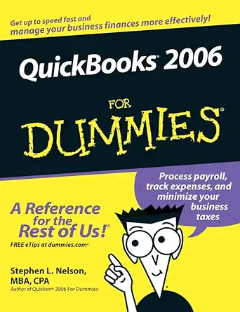 quickbooks 2006 for dummies 1st edition stephen l nelson 0764599542, 978-0764599545