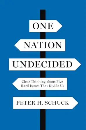 one nation undecided clear thinking about five hard issues that divide us 1st edition peter h schuck