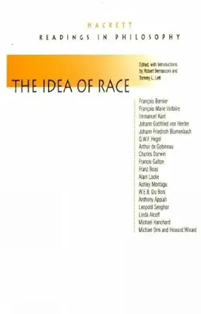 the idea of race 1st edition robert bernasconi ,tommy lee lott 0872204588, 978-0872204584