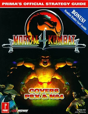mortal kombat 4 primas official strategy guide 1st edition pcs 076151077x, 978-0761510772