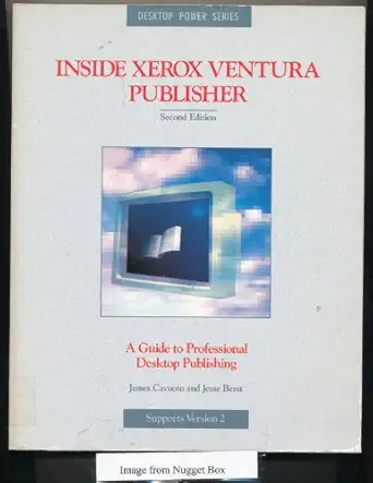 inside xerox ventura publisher 1st edition james cavuoto ,jessie berst 0934035598, 978-0934035590
