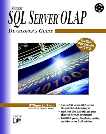 microsoft sql server olap developers guide 1st edition william c amo 0764546430, 978-0764546433