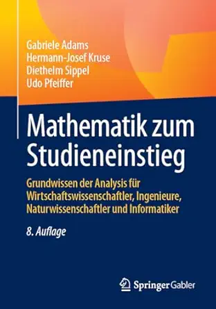 mathematik zum studieneinstieg grundwissen der analysis fa 1/4r wirtschaftswissenschaftler ingenieure