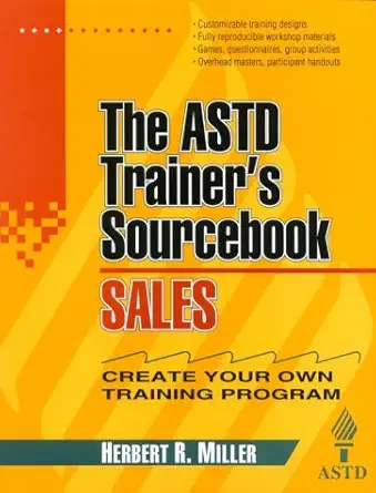 sales the astd trainers sourcebook 1st edition herbert r miller 0070534365, 978-0070534360