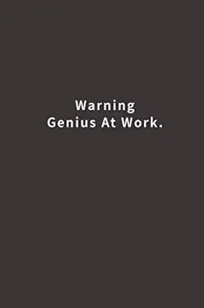 warning genius at work lined notebook 1st edition blue ridge art 1720461910, 978-1720461913