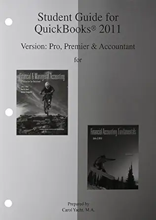 mp student guide quickbooks pro2011 w/templates and edu version software for finman 1st edition john wild