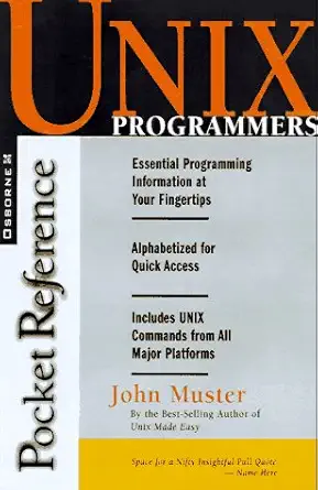 unix/linux programmers reference 1st edition john muster 0078823668, 978-0078823664