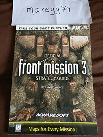 front mission 3 official strategy guide 1st edition david cassady 1566869781, 978-1566869782