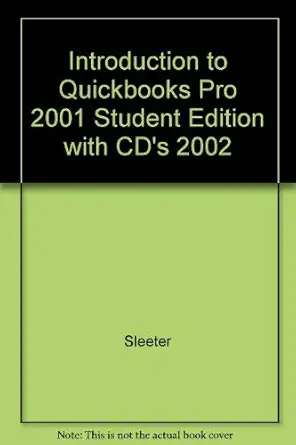 introduction to quickbooks pro2001 1st edition follow 0078282748, 978-0078282744