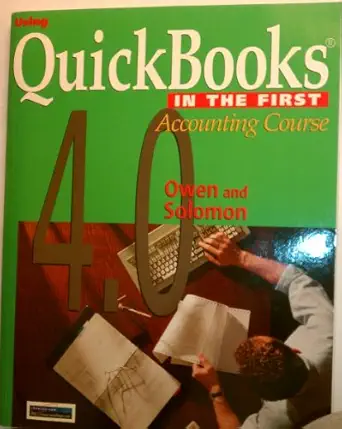 using quickbooks 4 0 1st edition glenn owens 0538875674, 978-0538875677
