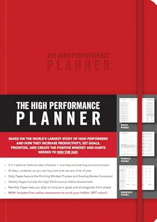 the high performance planner red 1st edition brendon burchard 1401957323, 978-1401957322