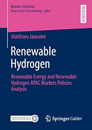 renewable hydrogen renewable energy and renewable hydrogen apac markets policies analysis 1st edition