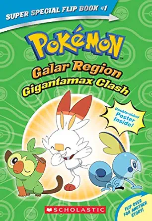 gigantamax clash / battle for the z ring mon super special flip book galar region / alola region mon chapter