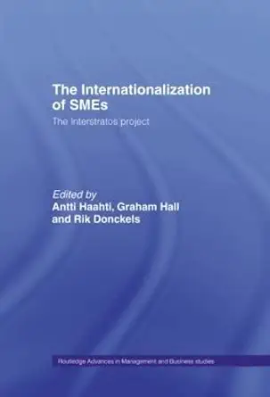 the internationalization of small to medium enterprises the interstratos project 1st edition rik donckels