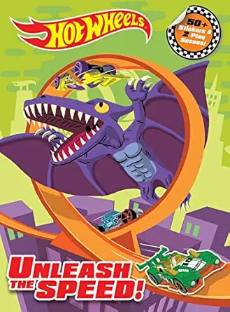 hot wheels unleash the speed panorama sticker book 1st edition delaney foerster 0794451055, 978-0794451059