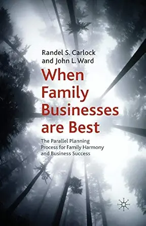 when family businesses are best the parallel planning process for family harmony and business success 1st