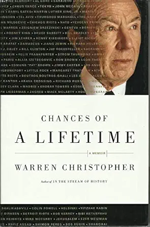 chances of a lifetime a memoir 1st edition warren christopher 0684830248, 978-0684830247