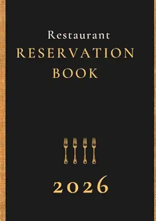 reservation book for restaurant 2026 daily dated log book for hotels restaurant bistros grill bar pizza 1 day