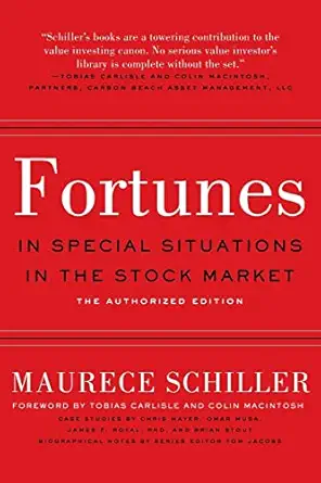 fortunes in special situations in the stock market the 1st edition maurece schiller ,tom jacobs ,tobias