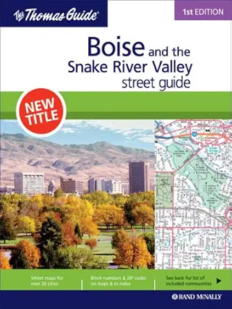 boise and the snake river valley idaho 1st edition rand mcnally 0528859455, 978-0528859458