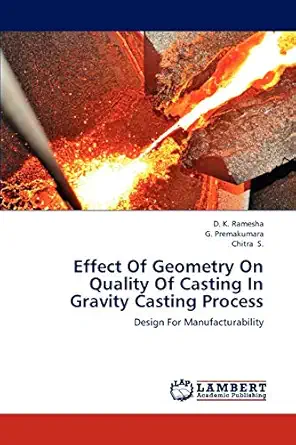 effect of geometry on quality of casting in gravity casting process design for manufacturability 1st edition