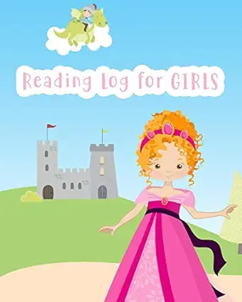 reading log for girls pretty pink princess and castle reading journal for children your kids can keep track