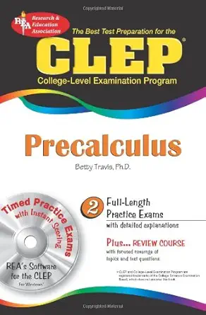 clepa precalculus w/cd 1st edition betty travis phd ,clep ,calculus study guides 0738601756, 978-0738601755