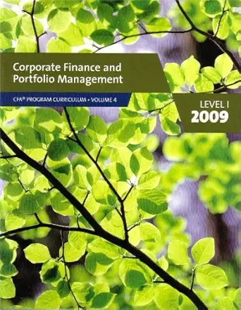 corporate finance and portfolio management cfa program curriculum level 1 1st edition cfa 0536537062,