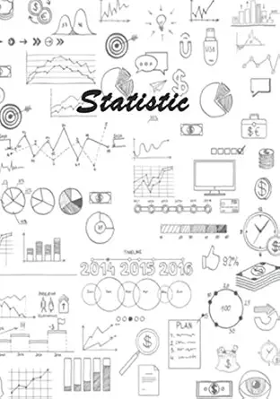 statistics graph paper notebook 7x10 120 pages 1/4 inch quad with bleed math and science composition notebook