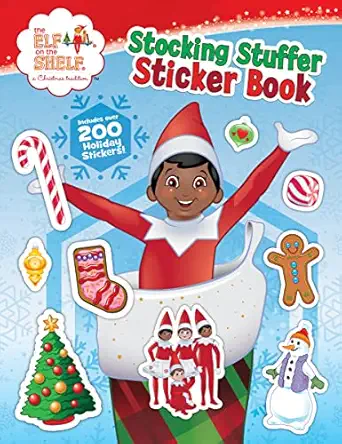 the elf on the shelf stocking stuffer sticker book great for holiday and christmas reading or gifting 1st
