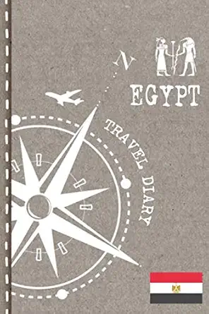 egypt travel diary journal to write in dotted journaling notebook 6x9 ca a5 bucket list checklist + dot grid