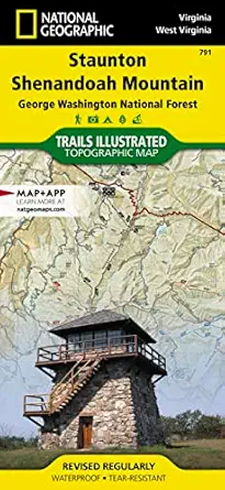 staunton/shenandoah mountain george washington national forest hiking map 1st edition trails illustrated maps