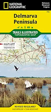 delmarva peninsula map 1st edition national geographic maps trails illustrated 1566954908, 978-1566954907