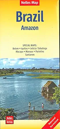 brazil amazon 1 2 500 000 nelles map landkarte 1st edition nelles map 3865746896, 978-3865746894