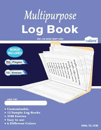 multipurpose log book dans large multipurpose logbook with 8 columns daily activity income and expenses
